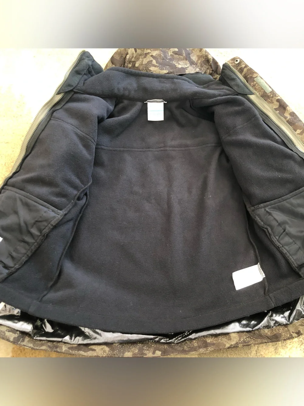 Columbia Bugaboo II Winter Fleece Interchange Jacket Camo Boys Sz Medium EUC!